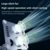 4.1 Radiator Foldable Laptop Stand With Dual Cooling Fan Heat Dissipation