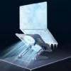 4.1 Radiator Foldable Laptop Stand With Dual Cooling Fan Heat Dissipation