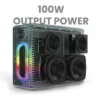 Amaya BD34 wireless Bluetooth speaker 12000mAh IPX5 waterproof outdoor Karaoke with 2 wireless microphone