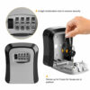 Key Safe Box 4 Digit Code Lock-Storage Key Box Outdoor Wall Mounted Security Password Key Box