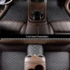 Luxury Premium Universal PU Leather Waterproof Floor Mat Set Auto Foot Pad Protector Carpet Front and Rear Mats