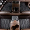 Luxury Premium Universal PU Leather Waterproof Floor Mat Set Auto Foot Pad Protector Carpet Front and Rear Mats