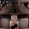 Luxury Premium Universal PU Leather Waterproof Floor Mat Set Auto Foot Pad Protector Carpet Front and Rear Mats