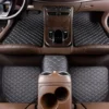 Luxury Premium Universal PU Leather Waterproof Floor Mat Set Auto Foot Pad Protector Carpet Front and Rear Mats