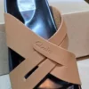 Men’s Cross-Strap Ultimate Comfort Slip-Ons Leather Sandals